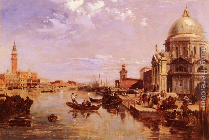 A View of the San Giorgio Church and the Grand Canal painting - Edward Pritchett A View of the San Giorgio Church and the Grand Canal art painting